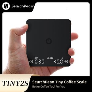 Household Scales SearchPean Tiny Tiny2s Espresso Coffee Kitchen Scale Mini Smart Timer USB 2kg 0.1g g oz ml Send Pad Man Woman Gift 230919
