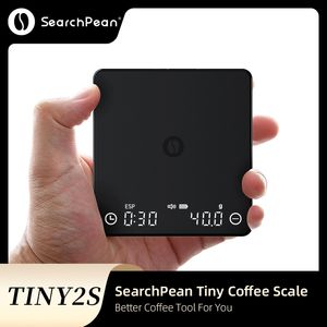 Balances Ménagères SearchPean Tiny Tiny2s Espresso Café Balance De Cuisine Mini Minuterie Intelligente USB 2kg 0 1g g oz ml Envoyer Pad Homme Femme Cadeau 230729