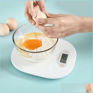 Básculas domésticas Cocina inteligente Báscula electrónica 5 kg Básculas de alimentos digitales Mujeres NCE Herramienta de medición Análisis nutricional Pequeño hogar Dhitp