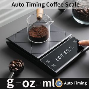 Household Scales USB Charging Kitchen Coffee Scale with Timer LED Digital oz Ib g Electronic Food 230816