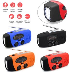 Huishoudelijke Sundries 2000MAH Multifunctionele Radio Hand Crank Solar USB oplaad FM AM NOAA Weer Radio Nood LED zaklamp Toortsstoortsverbod