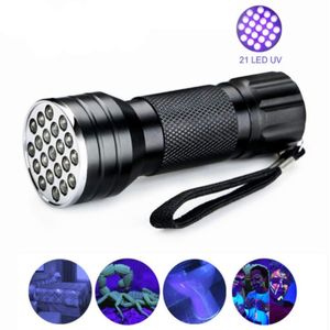 Huishoudelijke Sundries 21Led Violet Light Flashlight UV Multifunction Banknote op Scorpion Lamp Tool LK395