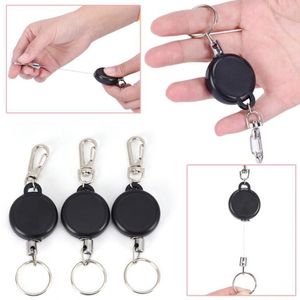 Huishoudelijke Zondjesdragen ABS Intrekbare draadtouw Key Chain Anti-diefstal Ring Easy-Pull Buckle met hoge veerkracht LK119