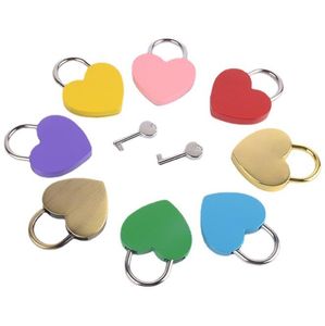 Huishoudelijke Zondjesdrogers Hartvormige concentrische vergrendelingsmetaal Mulitcolor Key Hangslot Pakket Deursloten