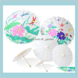 Huishoudelijke Diversen Huis Tuin Bruids Parasols Witboek Chinese Mini Craft Paraplu 4 Diameter 20 30 40 CM Bruiloft paraplu's voor
