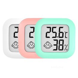 Huishoudelijke thermometers indoor hoge precisie digitale temperatuur en hygrometer instrument met lachende gezicht elektronische temperatuur ZC875