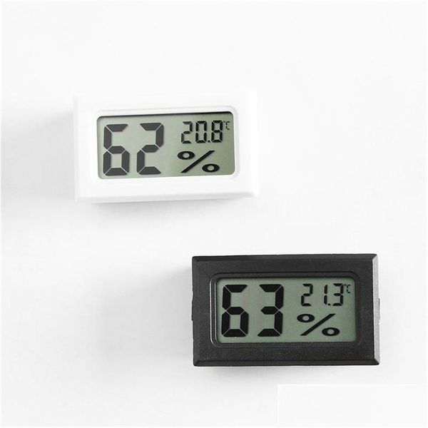 Thermomètres Ménagers Mini Numérique Lcd Capteur De Température Intérieure Humidimètre Thermomètre Hygromètre Jauge Fahrenheit / Celsius Pour Dhdfb