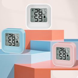Thermomètres domestiques Mini LCD Thermomètre numérique Hygromètre Température électronique de la pièce intérieure Portable pour la livraison directe de cuisine Dhgpu