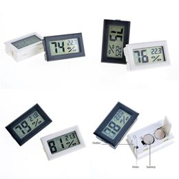 Huishoudelijke thermometers Nieuwe Zwart/Wit Fy-11 Mini Digitale LCD Omgevingsthermometer Hygrometer Vochtigheidstemperatuurmeter In kamer Re Dhcw2