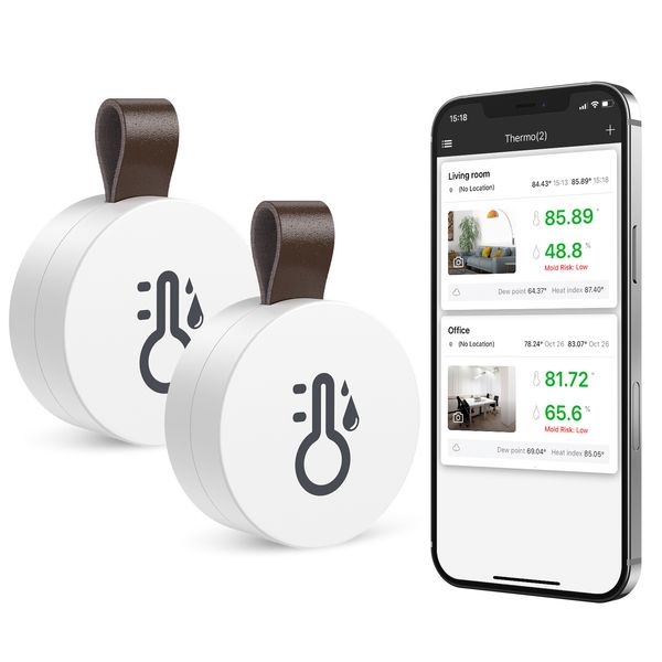 Thermomètres domestiques Hygromètre ORIA Sans fil Bluetooth Capteur de température et d'humidité pour la maison intelligente extérieure 230201