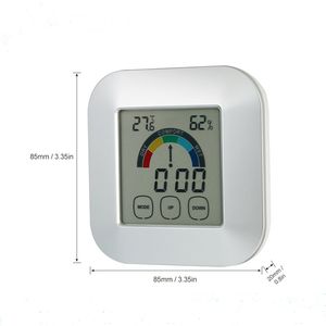 Écran tactile domestique horloge numérique affichage de la température et de l'humidité alarmeAppuyez sur UP pendant 3 secondes pour effacer l'enregistrement Testeur intérieur extérieur