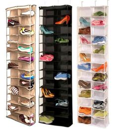 Ménage utile 26 Pocket Shoe Rack Rangement Organisateur Organisateur de porte pliant Sporteur de porte Proche Saver avec 3 Color4695694