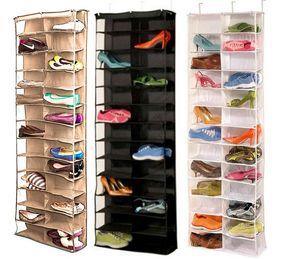 Huishoudelijk gebruik 26 Pocketschoenenrek Opslag Organizer Houder, Vouwendeur Kast Opknoping Space Saver met 3 kleuren