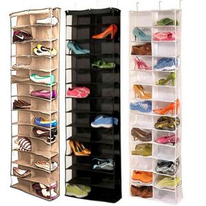 Ménage utile 26 poche étagère à chaussures rangement organisateur support porte pliante placard suspendu économiseur d'espace avec 3 Color221s