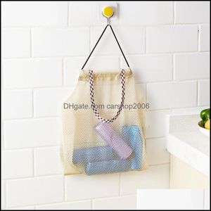 Housekee Organisation Maison Jardin Sac Réutilisable Suspendu Cuisine Fruits Et Légumes Maille Pochette De Rangement Durable Résistant À L'usure Place-Saving