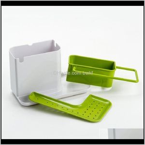 Organisation de ménage Accueil Jardin Drop Livraison 2021 Supports en plastique Organisateur Caddy Rangement Évier Porte-ustensiles Égouttoir intégré Goo