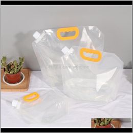 Organisation de ménage Accueil Jardin1Dot5/2Dot5/5L Sac d'emballage de boisson en plastique debout Pochette à bec pour bière boisson liquide jus lait Co