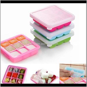 Organización de limpieza Hogar Gardencubes Seguridad Sile Bebé Almacenamiento Fruta Leche materna Zer Ice Cube Mold Maker Caja Contenedor Botellas Frascos D