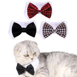 Huizen Bowtie voor Cat Dog Bow Tie Kraag Zwart Red Verstelbare Dog Tuxedo Collar Pet Wedding Formele Tuxedo Suit Outfits Verjaardagskostuum