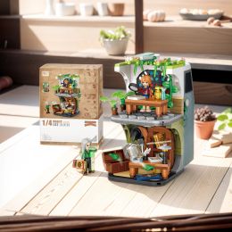 Maisons en bloc de construction mini blocs de pensée créative DIY Toy Fantasy paysage maisons pour enfants blocs de construction Toys for Children