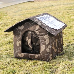 Huizen kattenhuis waterdichte outdoor winter warme huisdier kattengrot slaapbedden tent huis opvouwbaar en wasbaar voor kleine hondenpuppybenodigdheden