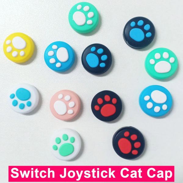 Maisons Cat Paw Silicone Joystick Cap pour Nintendo Game Grip Contrôleur Cap Soft Touch Cat PAW THEME JOYSTICK CAP COVER COVER