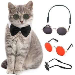 Maisons accessoires pour animaux de compagnie verres de chat de chaton non galets verres de chaton petit chien lunettes de soleil chiot kitty chats verres de soleil cosplay costume photos accessoires