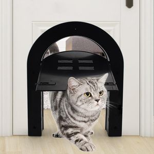 Maisons Pet Cat Dog Screen Door Entrée gratuite Porte magnétique avec fenêtre Porte moustiquaire robuste pour chiens Chats Fenêtre Mur Entrée Porte pour animaux de compagnie