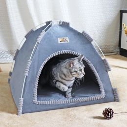 Maisons pour animaux de compagnie Tent Tent Cave Hut Cat Sleep House pour chaton chiot jeu de cage de cage chat Nesk Kennel Small Dog House House Bed Chihuahua
