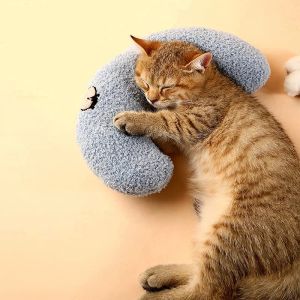 Maisons animales petit oreiller mode protecteur protecteur de sommeil profond chiot chaton ushapé oreiller chien chat appuie-tête cous