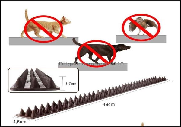 Casas Suministros para mascotas Garden Home10pcspack Garden Cat Scat Mat de plástico Thorn Birgador Defensor de defensa Spike Anti Pigeons Bir4839989