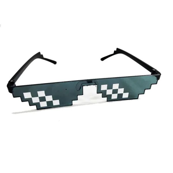 Maisons Thug Life Mosaic Lunettes de soleil pour chat chien 8 bits Pixels Trendy Cool Super Party Funny Vintage Shades Eyewear 2024