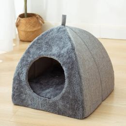Maisons Hiver Chat's House Thichen Kitten Sleep Mattress Petit triangle moyen lit pour animaux de compagnie pour les chiens pour toute la saison universelle