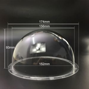 Boîtiers 6,2 pouces acryliques intérieurs / extérieurs CCTV Remplacement Clear Camera Dome Habilage Caméra Dome Cover 5pcs