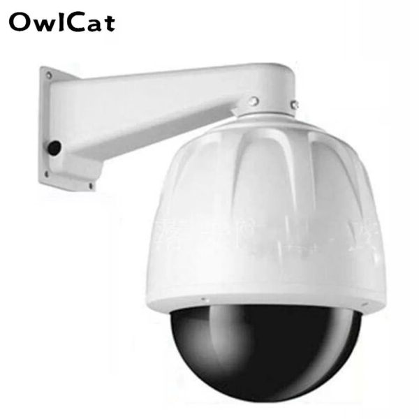 Carcasas de 9 pulgadas de abdominales al aire libre de plástico cámaras de vigilancia CCTV Security Dome Case de alojamiento protector con soporte de aluminio