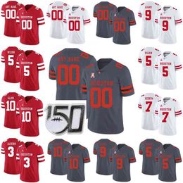 Houston Cougars College Football Maillots Keith Corbin Jersey David Anenih Payton Turner Jeremy Singleton Christian Trahan Cousu sur mesure