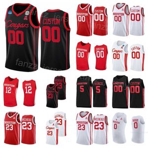 Houston Cougars College Jerseys Basketball 5 Javier Francis 23 Terrance Arceneaux 34 Hakeem Olajuwon 44 Elvin Hayes 22 Clyde Drexler University Stitched NCAA