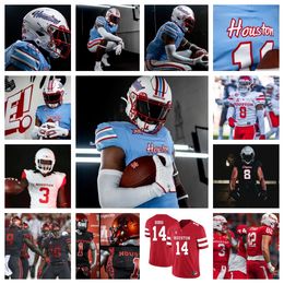 Houston Cougars voetbalshirt 50 Tyler Johnson 44 Aaron Willis 22 Mikal Harrison-piloot 2 Matthew Golden 31 Latrell Mccutchin 72