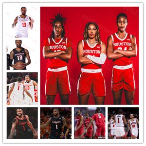 2024 XII houston cougars jersey Cedric Lath LJ Cryer Damian Dunn Jacob McFarland Kordelius Jefferson Joseph Tugler College gestikte houston basketbalshirts