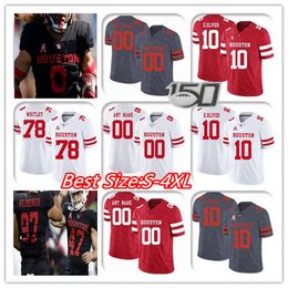 Houston Cougars Uh Football College Jersey Clayton Tune Ike Ogbogu Alton Mccaskill Ta'zhawn Henry Mulbah Auto Nathaniel Dell Christian