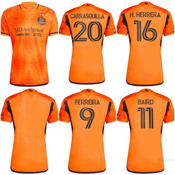 Houston Dynamo Jersey 23-24 Soccer 8 BASSI 16 HERRERA 22 SCHMITT 7 FRANCO 20 CARRASQUILLA 11 BAIRD 4 BARTLOW 9 FERREIRA 17 HADEBE RAINES QUINONES Kits de maillots de football