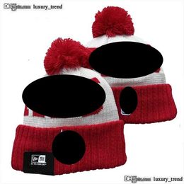 Houston''Rockets''Bobble Hoeden Baseball Caps 2023-24 Modeontwerper Emmer Hoed Grof Gebreide Faux Pom Beanie'' Kerstmuts