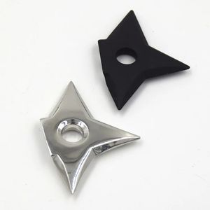 HOVEFELER 2 pièces samouraï Shuriken Ninja aimant de réfrigérateur fléchette triangulaire étoile à cinq branches réfrigérateur Message autocollant Po déco 240318