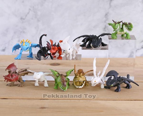 Comment entraîner votre dragon 3 veilleuse Fury sans dents PVC figurines d'action dessin animé Bezzubik Anime Figurines poupées enfants jouets ensemble C0225413286