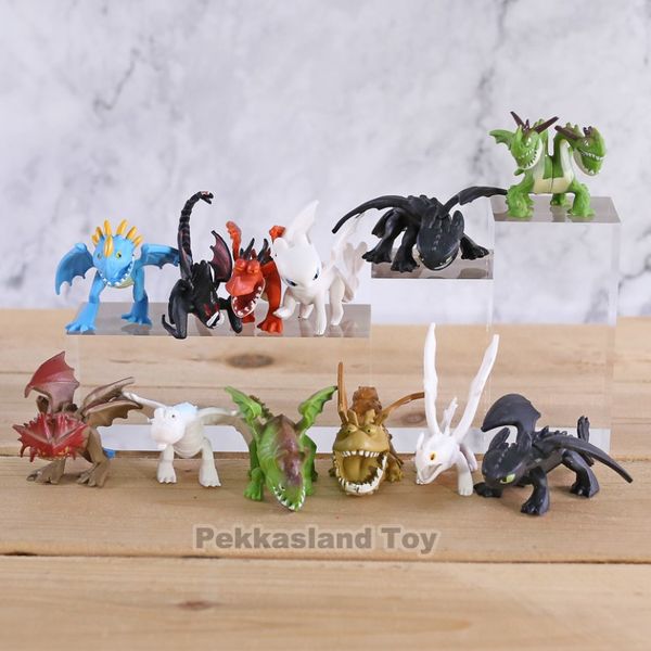 Comment entraîner votre dragon 3 nuits Lumière Fury émose étude de figurines PVC Cartoon BEZZUBIK ANIME FIGURINES Dolls pour enfants Toys Set C0220 233W