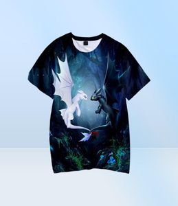 Comment entraîner votre dragon T-shirts pour garçons filles été 3d dessin animé imprimé polyester à manches courtes respirant t-shirt hauts 8 10 12 ans T29177026