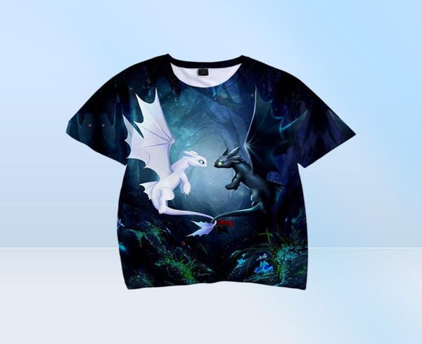 Comment entraîner vos t-shirts de dragon pour les garçons filles d'été 3d dessin animé Polyester à manches courtes à manches respirantes tshirt 8 10 12y T21422817