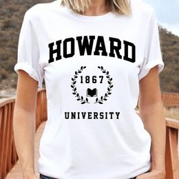 Howard University 1867 Vrouwen T-shirts Katoen Trendy Grafische Tee Gothic College Fashion Tshirt Y2k Kawaii Vintage Kleding Vrouwelijke 240401