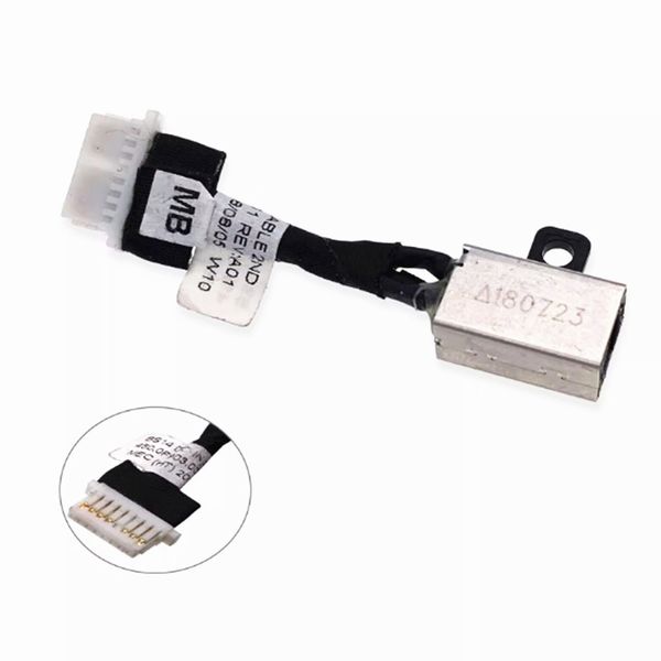 Prise d'alimentation cc avec connecteur de faisceau de câbles, Port de charge 0WJXD9 450.0f903.0011 pour DELL Inspiron P93G 5481 5482 5485 5491 5591 2-en-1