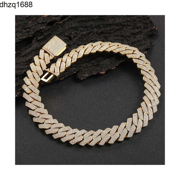 Hp offre spéciale hommes bijoux collier Hip Hop Aaa Zircon grosse chaîne collier 20mm cubain garçons collier chaîne